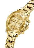  Shop Authentic Guess Cosmic Chronograph Gold Dial Gold Steel Strap Watch for Women - GW0465L1 - Luxxuri