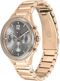  Shop Authentic Tommy Hilfiger Eve Chronograph Quartz Grey Dial Rose Gold Steel Strap Watch For Women - 1782277 - Luxxuri