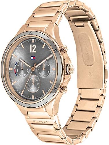  Shop Authentic Tommy Hilfiger Eve Chronograph Quartz Grey Dial Rose Gold Steel Strap Watch For Women - 1782277 - Luxxuri