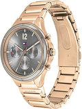  Shop Authentic Tommy Hilfiger Eve Chronograph Quartz Grey Dial Rose Gold Steel Strap Watch For Women - 1782277 - Luxxuri