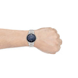  Shop Authentic Emporio Armani Renato Quartz Blue Dial Silver Steel Strap Watch For Men - AR11182 - Luxxuri