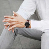  Shop Authentic Daniel Wellington Bristol Black Dial Brown Leather Strap Watch For Men - DW00100125 - Luxxuri