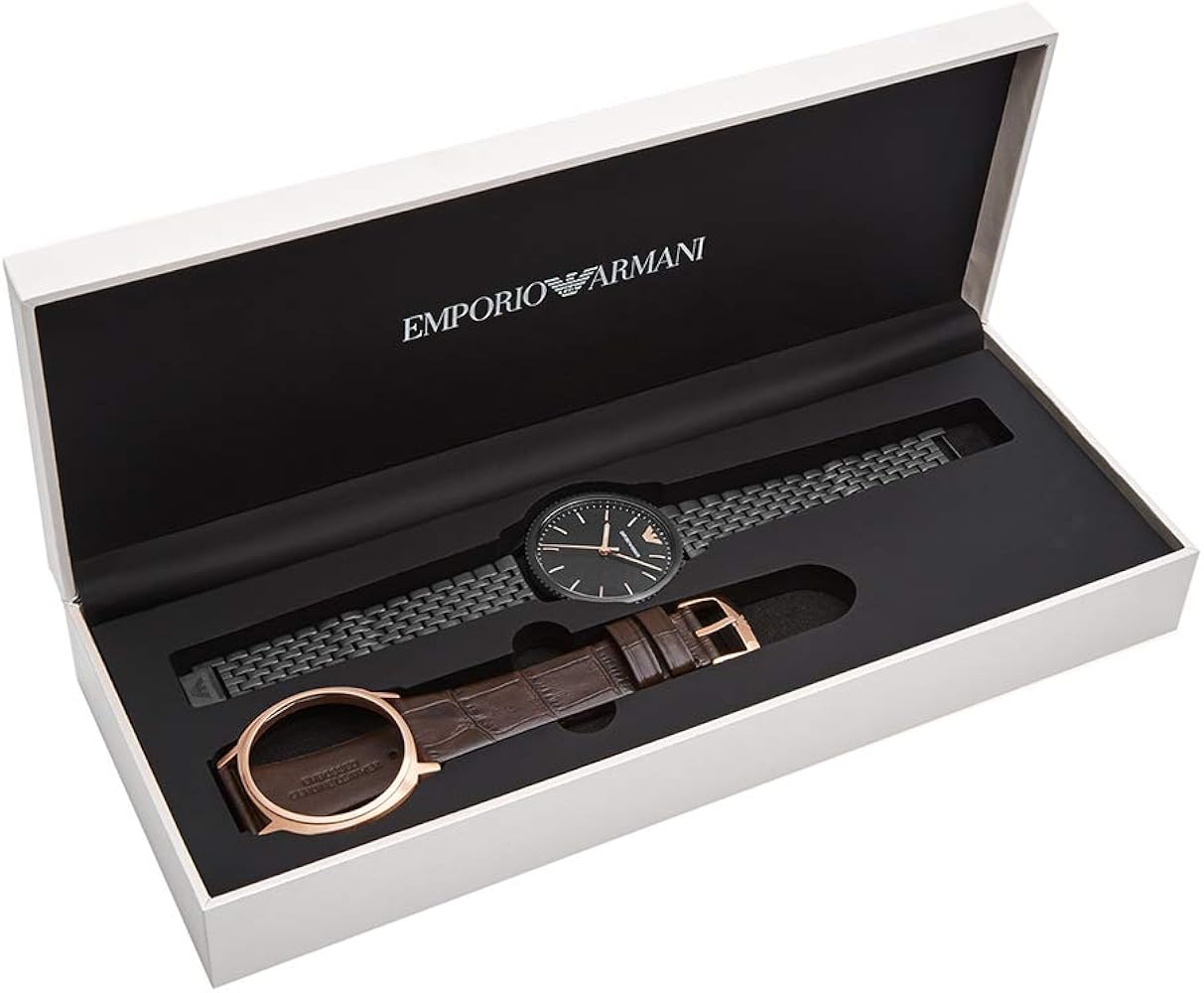  Shop Authentic Emporio Armani Interchangeable Black Dial Black Steel Strap Watch For Men - AR80021 - Luxxuri
