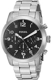  Shop Authentic Fossil Pilot Chronograph Black Dial Silver Steel Strap Watch for Men - FS5141 - Luxxuri