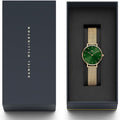  Shop Authentic Daniel Wellington Petite Emerald Green Dial Gold Mesh Strap Watch For Women - DW00100479 - Luxxuri