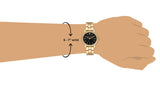  Shop Authentic Michael Kors Corey Three Hand Black Dial Gold Steel Strap Watch for Women - MK7345 - Luxxuri