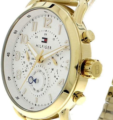  Shop Authentic Tommy Hilfiger Quartz White Dial Gold Steel Strap Watch for Men - 1791455 - Luxxuri