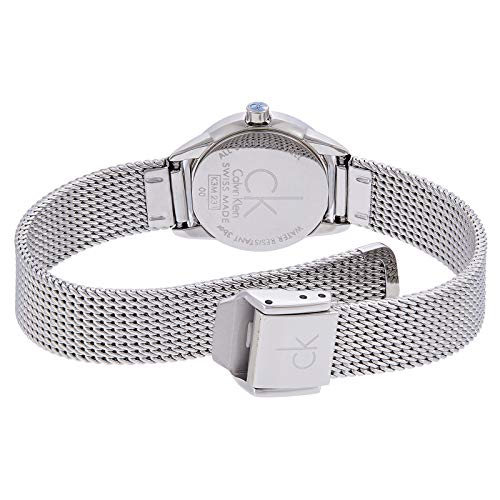  Shop Authentic Calvin Klein Minimal Grey Dial Silver Mesh Bracelet Watch for Women - K3M2312X - Luxxuri