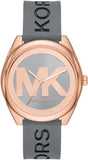  Shop Authentic Michael Kors Janelle Three Hand Grey Dial Grey Rubber Strap Watch For Women - MK7314 - Luxxuri