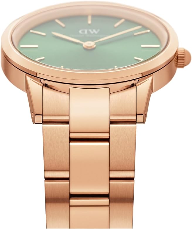  Shop Authentic Daniel Wellington Iconic Link Emerald Green Dial Rose Gold Steel Strap Watch For Women - DW00100421 - Luxxuri