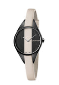  Shop Authentic Calvin Klein Rebel Cream Black Dial Cream Leather Strap Watch for Women - K8P237X1 - Luxxuri