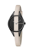  Shop Authentic Calvin Klein Rebel Cream Black Dial Cream Leather Strap Watch for Women - K8P237X1 - Luxxuri