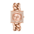  Shop Authentic Michael Kors Chain Lock Three-Hand Rose Gold Dial Rose Gold Steel Strap Watch for Women - MK4827 - Luxxuri
