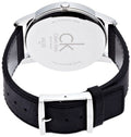  Shop Authentic Calvin Klein City Date Silver Dial Black Leather Strap Watch for Men - K2G2G1C6 - Luxxuri