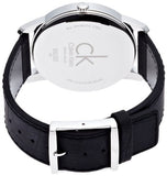  Shop Authentic Calvin Klein City Date Silver Dial Black Leather Strap Watch for Men - K2G2G1C6 - Luxxuri
