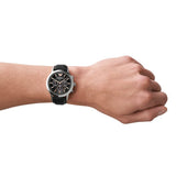  Shop Authentic Emporio Armani Giovanni Analog Black Dial Black Leather Strap Watch For Men - AR11431 - Luxxuri