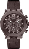  Shop Authentic Guess Edge Chronograph Brown Dial Brown Leather Strap Watch For Men - GW0492G2 - Luxxuri