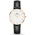  Shop Authentic Daniel Wellington Petite Sheffield White Dial Black Leather Strap Watch For Women - DW00100174 - Luxxuri