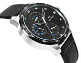  Shop Authentic Tommy Hilfiger Trent Chronograph Quartz Black Dial Black Leather Strap Watch For Men - 1791810 - Luxxuri