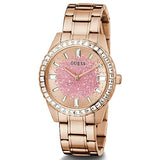  Shop Authentic Guess Glitter Diamonds Pink Dial Rose Gold Steel Strap Watch for Women - GW0405L3 - Luxxuri