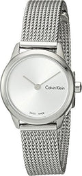  Shop Authentic Calvin Klein Minimal White Dial Silver Mesh Bracelet Watch for Women - K3M231Y6 - Luxxuri
