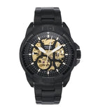  Shop Authentic Fossil Bronson Automatic Skeleton Black Dial Black Steel Strap Watch for Men - ME3217 - Luxxuri