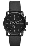  Shop Authentic Fossil Commuter Black Dial Black Leather Strap Watch for for Men - FS5504 - Luxxuri