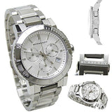  Shop Authentic Burberry City Chronograph White Dial Silver Steel Strap Watch For Women - BU9700 - Luxxuri