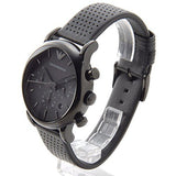  Shop Authentic Emporio Armani Luigi Chronograph Black Dial Black Leather Strap Watch For Men - AR1737 - Luxxuri