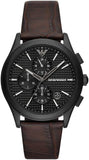  Shop Authentic Emporio Armani Paolo Chronograph Black Dial Brown Leather Strap Watch For Men - AR11549 - Luxxuri