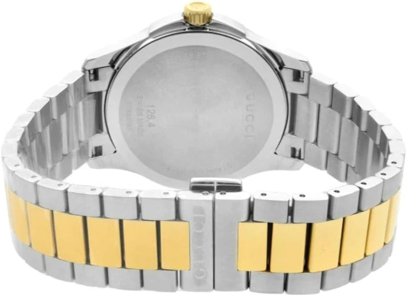  Shop Authentic Gucci G Timeless Quartz Silver Dial Two Tone Steel Strap Watch For Men - YA126450 - Luxxuri