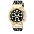  Shop Authentic Versace Greca Chronograph Black Dial Brown Leather Strap Watch For Men - VEZ900621 - Luxxuri