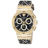  Shop Authentic Versace Greca Chronograph Black Dial Brown Leather Strap Watch For Men - VEZ900621 - Luxxuri