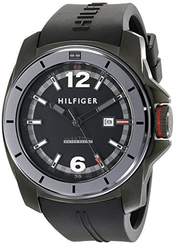  Shop Authentic Tommy Hilfiger Windsurf Black Dial Black Rubber Strap Watch for Men- 1791114 - Luxxuri