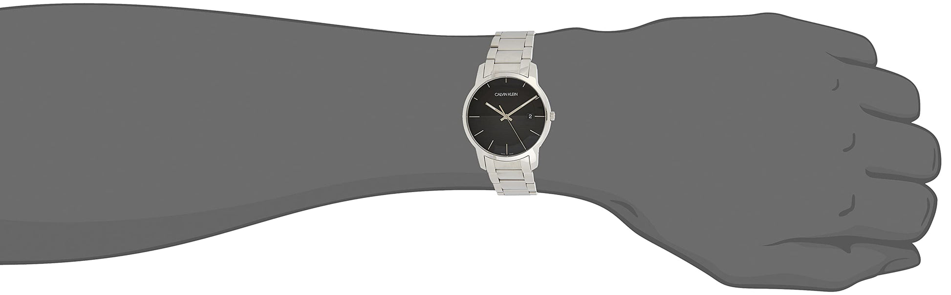  Shop Authentic Calvin Klein City Black Dial Silver Steel Strap Watch for Men - K2G2G14C - Luxxuri