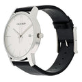  Shop Authentic Calvin Klein City White Dial Black Leather Strap Watch for Men - K2G2G1CD - Luxxuri