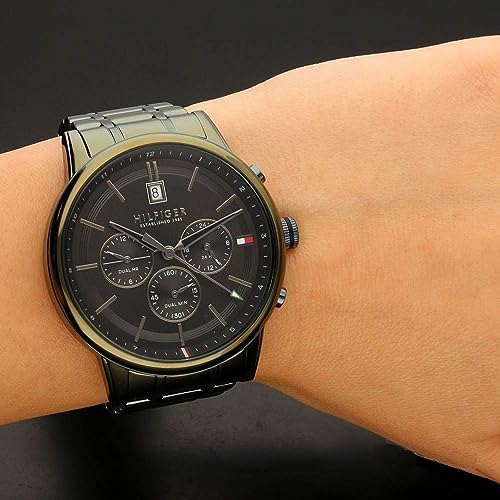  Shop Authentic Tommy Hilfiger Quartz Black Dial Black Steel Strap Watch for Men - 1791634 - Luxxuri