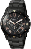  Shop Authentic Fossil Grant Sport Chronograph Black Dial Black Steel Strap Watch for Men - FS5374 - Luxxuri
