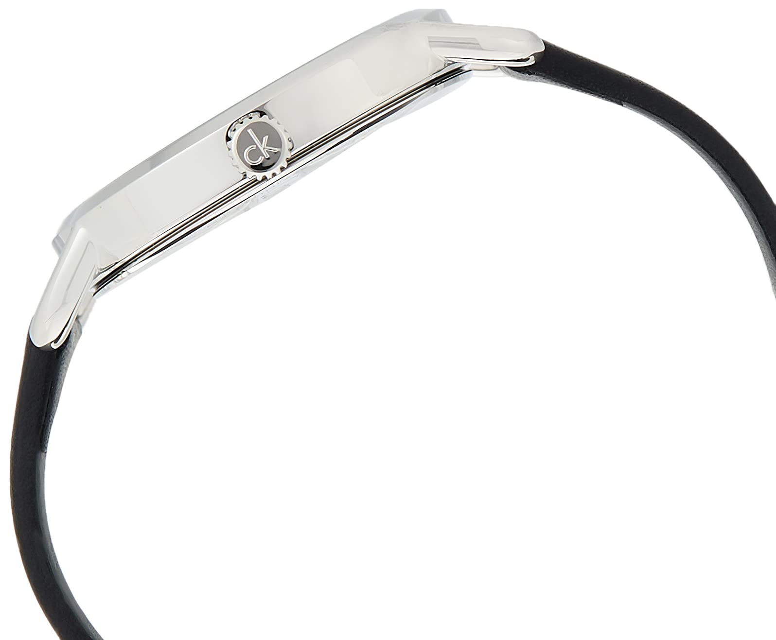  Shop Authentic Calvin Klein Evan White Dial Black Leather Strap Watch for Women - K7B231CY - Luxxuri