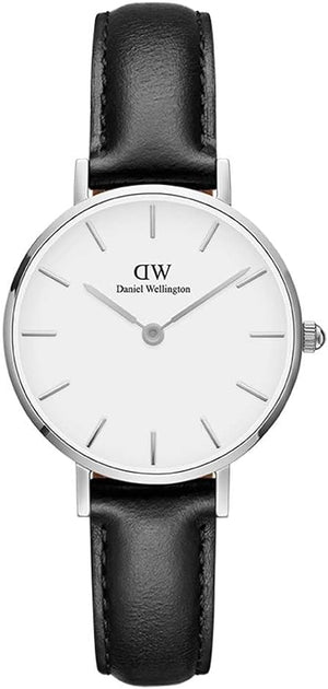  Shop Authentic Daniel Wellington Classic Petite Sheffield White Dial Black Leather Strap Watch For Women - DW00100186 - Luxxuri