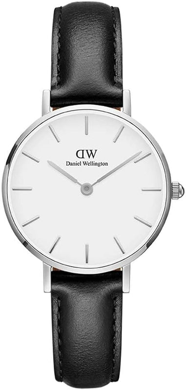  Shop Authentic Daniel Wellington Classic Petite Sheffield White Dial Black Leather Strap Watch For Women - DW00100186 - Luxxuri