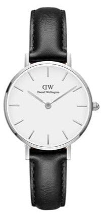  Shop Authentic Daniel Wellington Classic Petite Sheffield White Dial Black Leather Strap Watch For Women - DW00100242 - Luxxuri