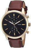  Shop Authentic Fossil Townsman Chronograph Black Dial Brown Leather Strap Watch for Men - FS5338 - Luxxuri