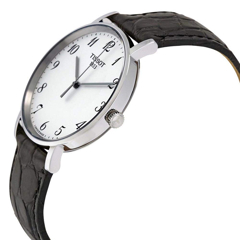  Shop Authentic Tissot Everytime Desire Medium White Dial Black Leather Strap Watch For Men - T109.410.16.032.00 - Luxxuri
