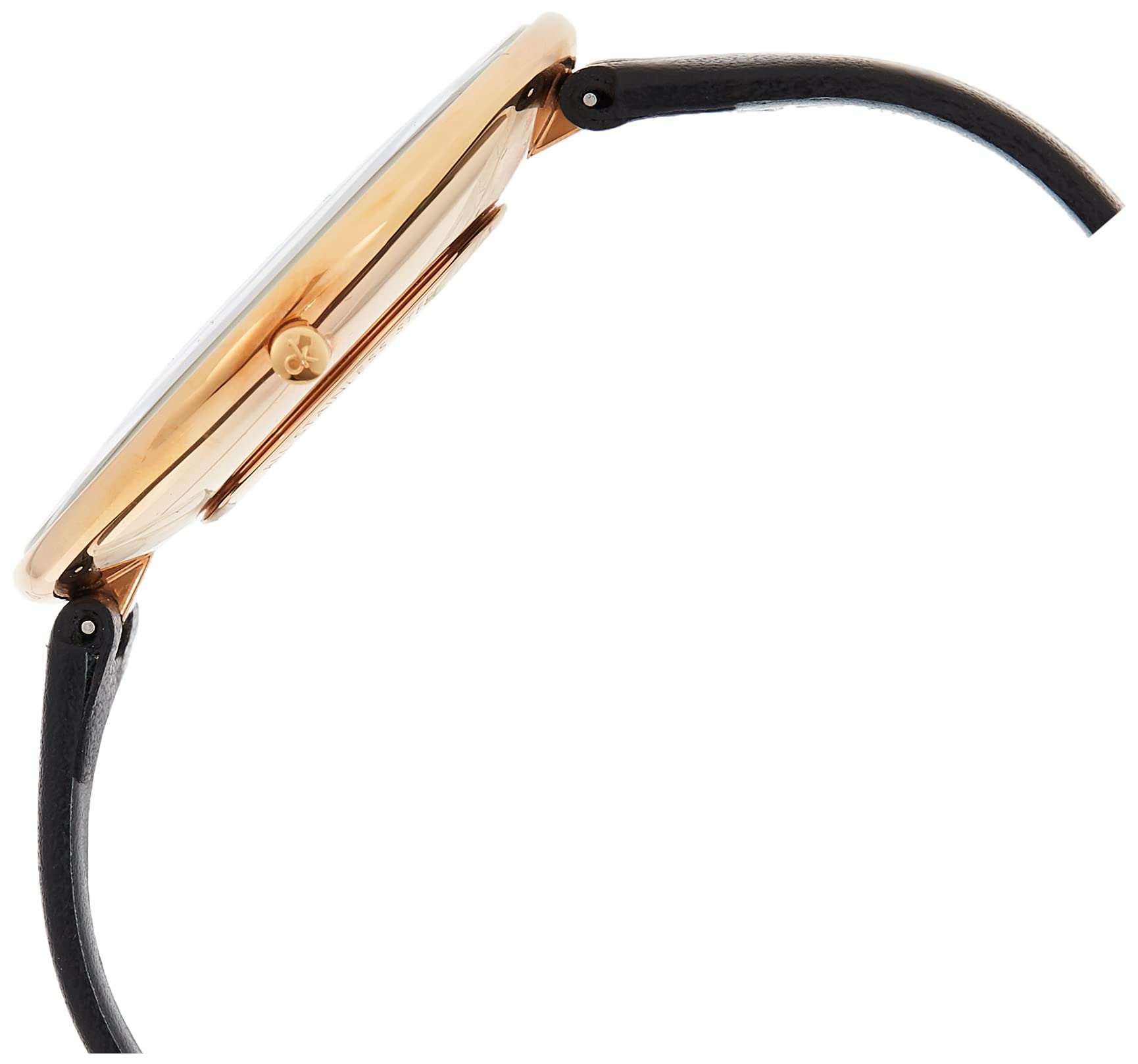  Shop Authentic Calvin Klein Full Moon Black Dial Black Leather Strap Watch for Women - K8Y236C1 - Luxxuri