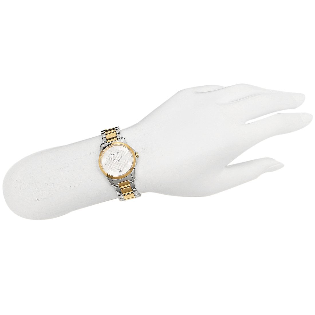  Shop Authentic Gucci G Timeless Quartz Silver Dial Two Tone Steel Strap Watch For Women - YA126531 - Luxxuri