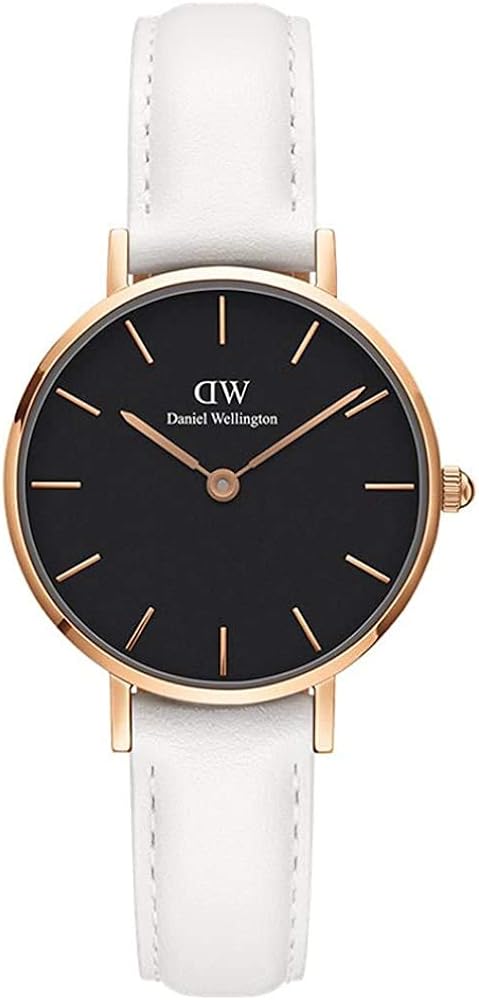  Shop Authentic Daniel Wellington Classic Petite Bondi Black Dial White Leather Strap Watch For Women - DW00100285 - Luxxuri