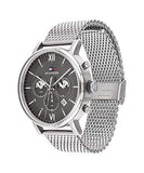  Shop Authentic Tommy Hilfiger Evan Grey Dial Silver Mesh Bracelet Watch for Men - 1710396 - Luxxuri