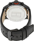  Shop Authentic Tommy Hilfiger Trent Multifunction Black Dial Black Leather Strap Watch for Men - 1791136 - Luxxuri