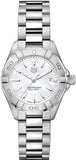  Shop Authentic Tag Heuer Aquaracer Quartz Mother of Pearl White Dial Silver Steel Strap Watch for Women - WBD1411.BA0741 - Luxxuri